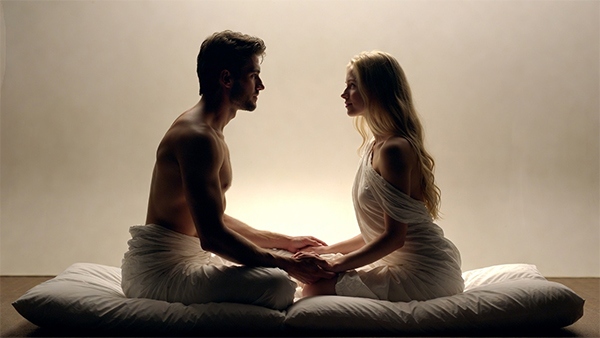 Tantra-Ritual vor der Lingammassage in der Region Zürich im professionellem Tantrastudio in Dielsdorf