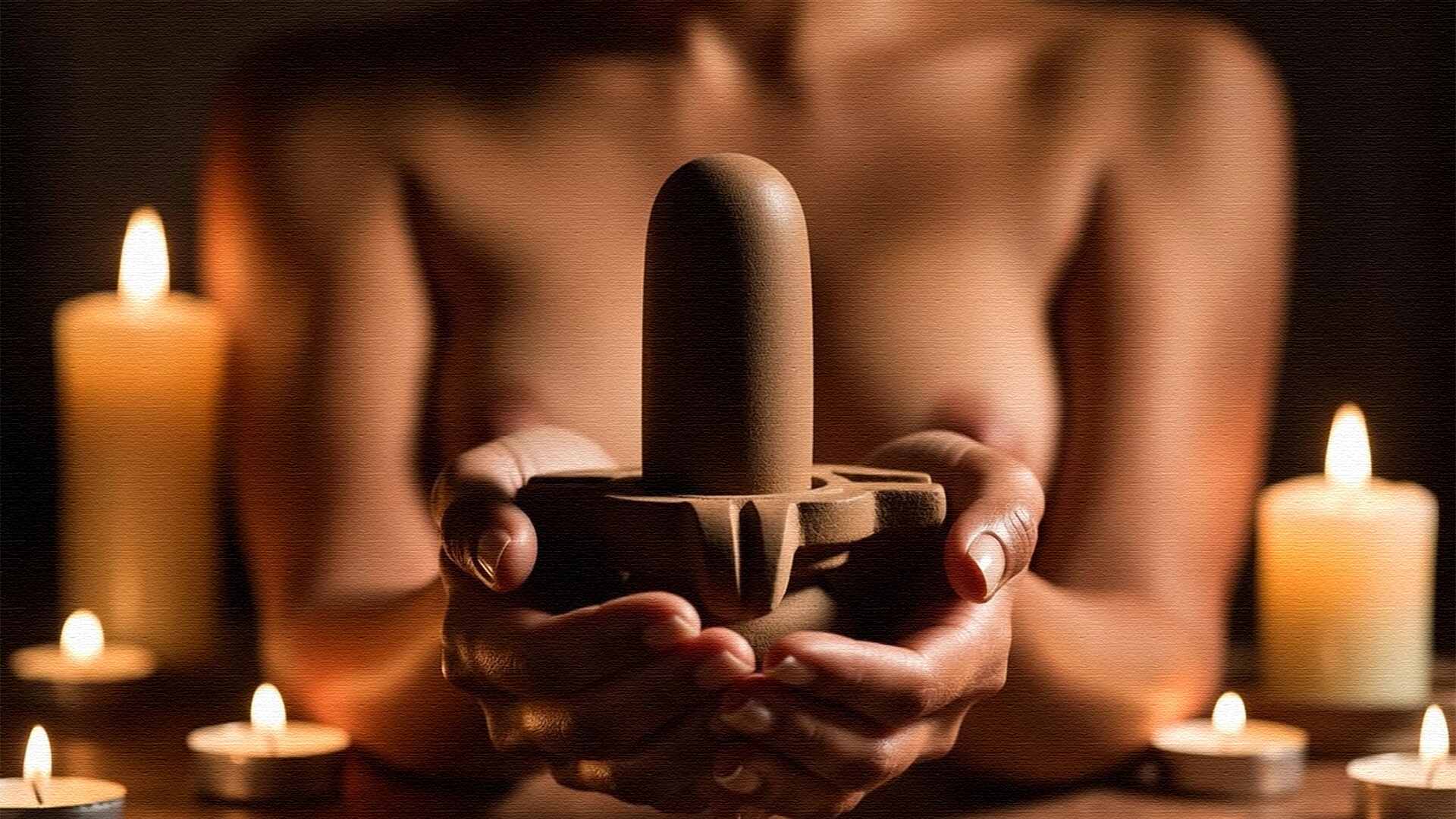 Verehrung des Lingam - tantrische Symbol für Penis - bei einer tantrischen Intimmassage in Dielsdorf nahe Zürich